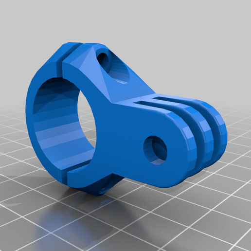 Veteran Sherman roll cage GoPro mount clamp longitudinal 3D model