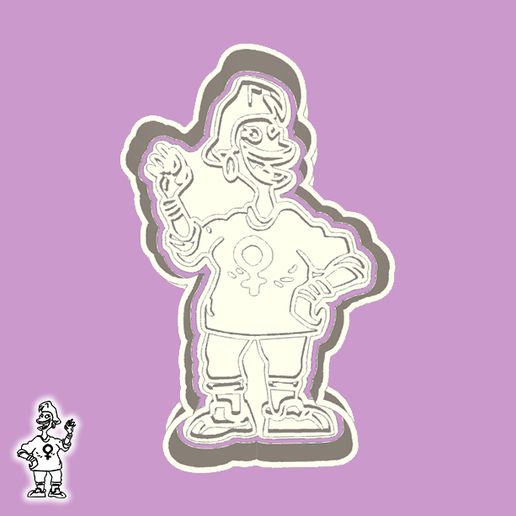 Rugrats cookie cutters - Betty DeVille (style 1) 3D model