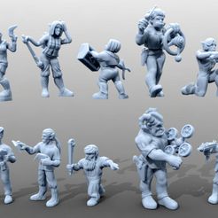RiggersRender.jpg 3D file Cyberwars pt 5: Riggers and Drones!・3D print object to download