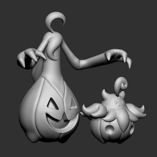 3.jpg Datei OBJ Pumpkaboo und Gourgeist-Pokemon・Modell für 3D-Druck zum herunterladen, ydeval