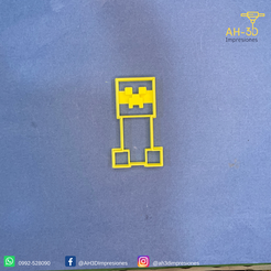 Creeper-Minecraft-7.5-cm-v1.png STL file Minecraft Creeper cookie cutter・3D printing template to download