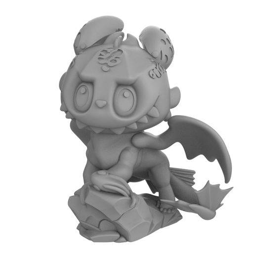 🚆 Lbubu Toothless - How to Train Your Dragon Pop Mart Style