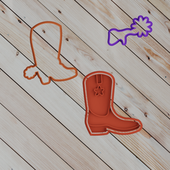 untitled.png Fichier STL bottes de cow-boy COOKIE CUTTER set de 3・Plan à imprimer en 3D à télécharger