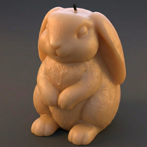 Cute Bunny Candle Mold Master STL - Make Your Own Silicone Molds & Save!   - Cute Bunny Candle Mold Master STL - Make Your Own Silicone Molds!