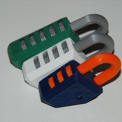 DSC_0735.JPG STL file Customizable Permutation Lock Kit (Combination Lock)・3D printing template to download