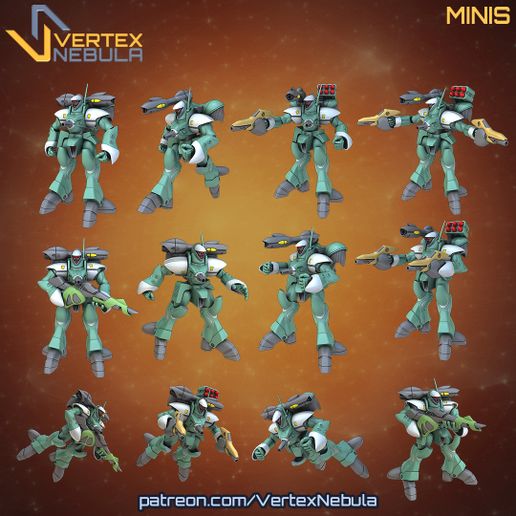 👾 Invader Power Armor M (1/285 Scale Minis)・ 3D File for 3D printing・Cults