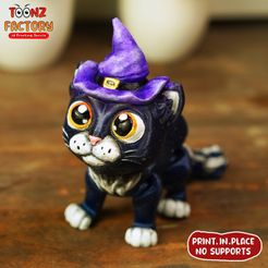 dd.jpg Free STL file CUTE FLEXI HALLOWEEN CAT ARTICULATED・3D printable model to download