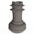 Wireframe-3D-Wooden-Chess-Rook-Low-1.jpg Sport Objects Collection