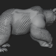 04_wireframe_2_yan.png Brown Bear Statue Design 2 - 3D Print Model