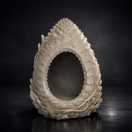 Dragon Scale Easter Egg 3D Print – Fantasy Decorative Egg Sculpture – Mythical Dragon Egg