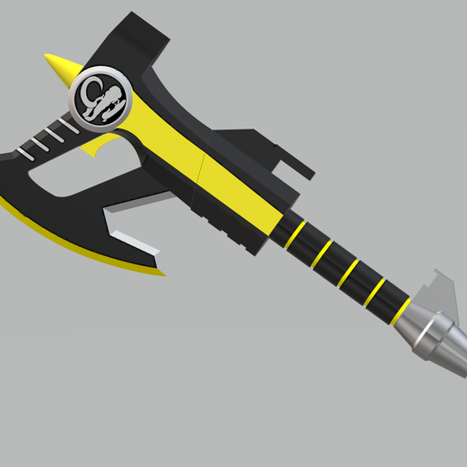 🦣 Black Ranger Mammoth Axe MMPR, Power Axe・ 3D File for 3D printing・Cults