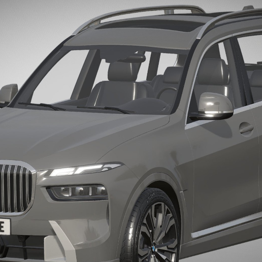 Grey BMW X7 Luxury SUV 3D model