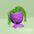 r2.png Woman Face Vases Succulent - Pair - STL Printable