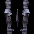 0002.jpg SOUL OF CINDER Arm Gauntlets Armor STL Fan Art Model
