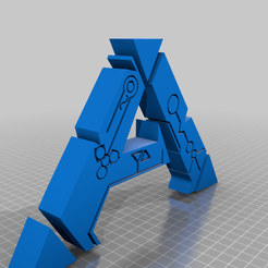 Ark_Logo_Asplit.png Free 3D file Ark Survival Evolved hollow logo for leds・3D printer design to download