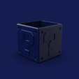 01.-Cube-01-Mario.png 01. Cube 01 - Mario - Planter Pot Cube Garden Pot - Ruby