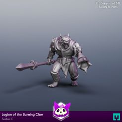 Soldier-C-Musician-Spear.jpg 3D file Legion of the Burning Claw | Soldier C・3D printing model to download