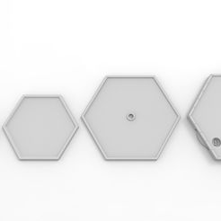 untitled.998.jpg Archivo STL gratis Bases hexagonales para juegos de guerra・Plan de la impresora 3D para descargar