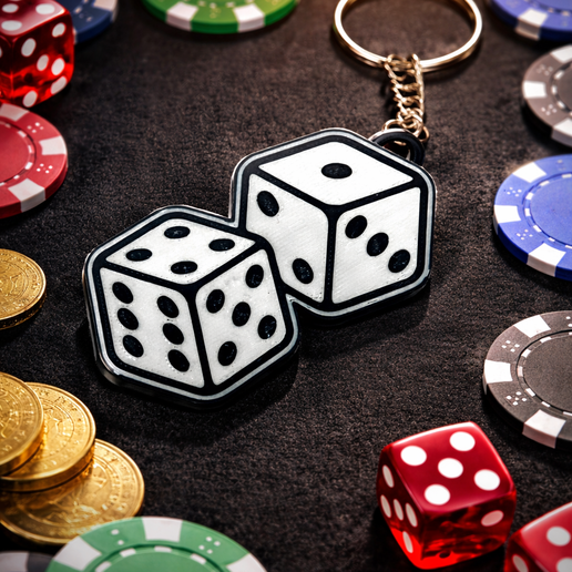 dice keychain