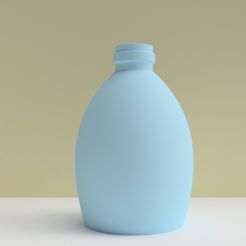 bouteille de lait bleu.jpg STL file Vase "milk bottle" two・3D printer design to download