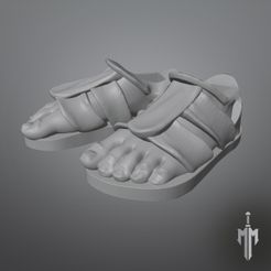 4.jpg Download STL file Warrior Sandal Feet - Motuc • 3D printing design, MightyMen