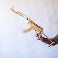 Golden-AKM-8.jpg AKM Kalashnikov Weapon fake training gun