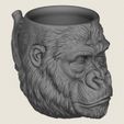 Gorilla-Head-Milk-Coffee-Mug-06.jpg Caneca de café com leite Gorilla Head