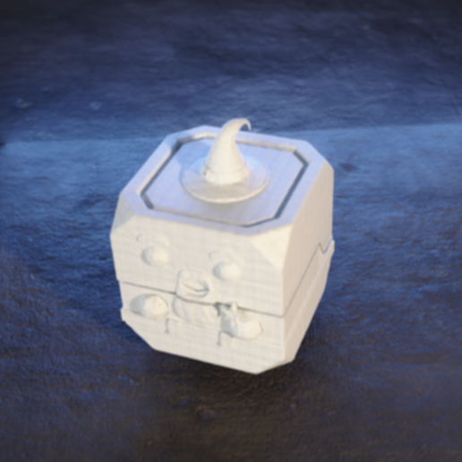 3D printer Wizard cube / Dice support/ 4 free dice • made with 3D ...
