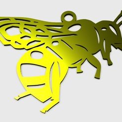 W.png Бесплатный 3D файл Wasp Pendant・3D-печатный дизайн для скачивания