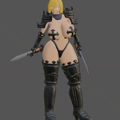 01.jpg Free STL file Sexy fantasy female warrior 3d printable figures・3D print design to download