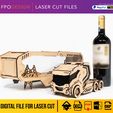 TRAILER-MAVERICK-GUIDE-portada.jpg Trailer con remolque madera caja para vino planos para corte láser, contiene guía de armado caja regalo guardar vino CDR png svg eps camión
