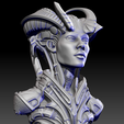 Screenshot-2025-09-18-090848.png Busto de Reina Demonio de Ciencia Ficción Oscura - Armadura alienígena, cuernos góticos y detalles futuristas - Coleccionable impreso en 3D