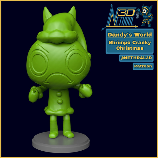 🗺️ Dandy's World: Skin Shrimpo Cranky Christmas・ 3D File for 3D