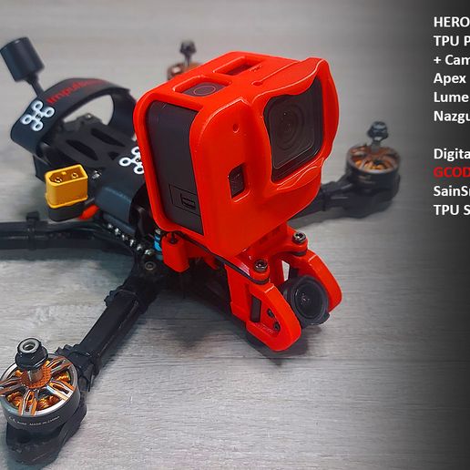 NEW HERO 11 Black Mini 3D Printed Protector Mount Vannystyle Rotational + 3 Base plates + Clip in ND Filter (Digital Download Only)