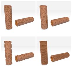 More Pottery/Clay Rolling Stamps by PeteJ, Download free STL model