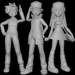 KantoProt.png STL file Pokemon Trainer Kanto Trio・3D printing model to download