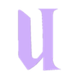 Alfabeto Harry Potter Minuscolo Logo U v1.stl harry potter lowercase alphabet "your name"