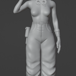 face.png 3D file DRAGON BALL - COLONEL VIOLET FROM RED RIBBON・3D printer design to download