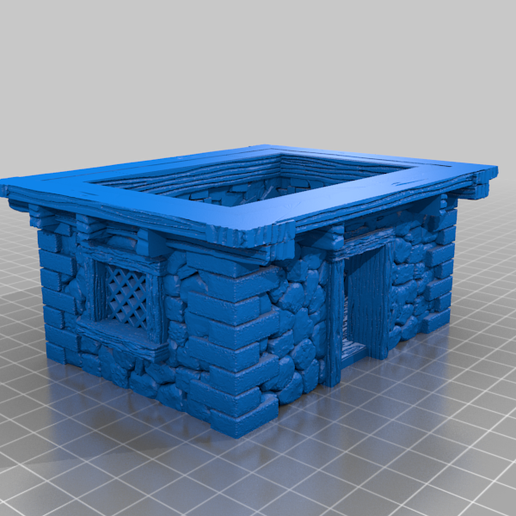MiniHouseLower.png Free STL file 28mm Scale Medieval Tudor Style Wargaming House / Building・Object to download and to 3D print, BigMrTong