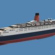 1.jpg Cunard RMS Queen Elizabeth 2 (QE2) ocean liner 3D print model - latest years version