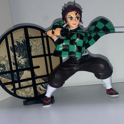 6.jpg Fichier STL SUPPORT DE FIGURINE (TANJIRO KIMETSU NO YAIBA)・Modèle pour impression 3D à télécharger