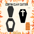 Ne Bern LAY CUT COFFIN CLAY CUTTER Coffin polymer clay cutter | Fall clay cutters | Autumn clay cutters | Pumkin clay cutter | Halloween clay cutter
