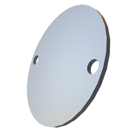 Irregular Oval Mounting Plate