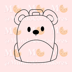 8.png COOKIE BAG TEDDY BEAR CUTTER AND STAMP - CUTTER COOKIE BAG TEDDY