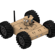 Crawler-Camera-module-v3.png Robot drone 3D printable RC 4x4 Military crawler. (Camera module version)