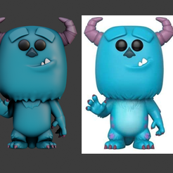 01.png STL file SULLEY-MONSTERS INC FUNKO POP・3D printing design to download