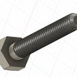 Vis-Hexagonale.png Free STL file Hexagonal screw M6 Lg 20mm・Design to download and 3D print