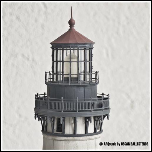 02-destruction-island-lighthouse-3d-model-n-scale-print-lantern.png DESTRUCTION ISLAND LIGHTHOUSE - N (1/160) SCALE MODEL LANDMARK