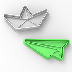 Origami_cookiecutter_plane_boat.png Origami cookie cutter Boat and Plane