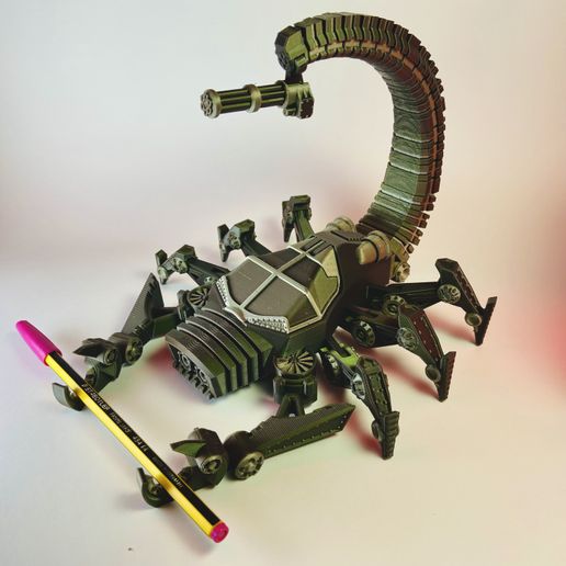 IMG_2517.jpeg Mechanical Scorpion - Print in Place Desk Organizer | Pen Holder